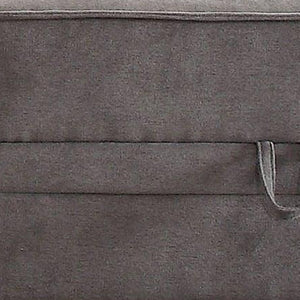 HomeRoots 30" Gray Velvet Storage Ottoman - Plush Comfort, Hidden Storage & Stylish Seating for Any Room 285968