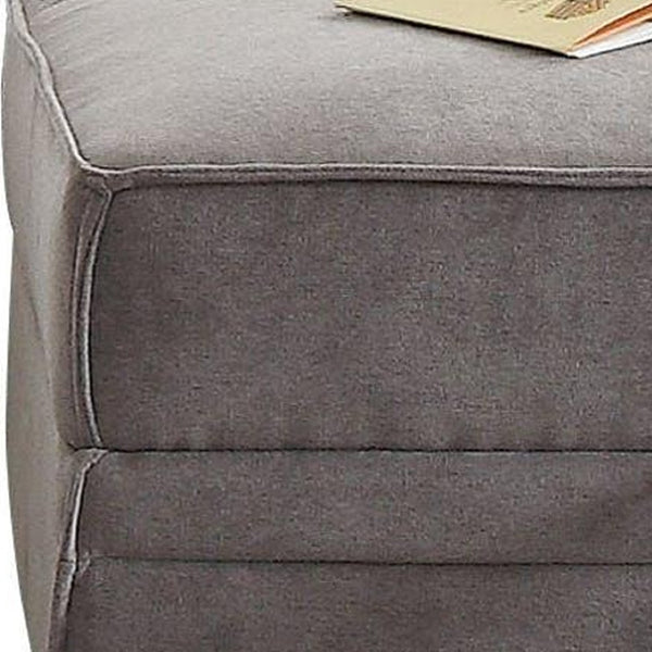 HomeRoots 30" Gray Velvet Storage Ottoman - Plush Comfort, Hidden Storage & Stylish Seating for Any Room 285968