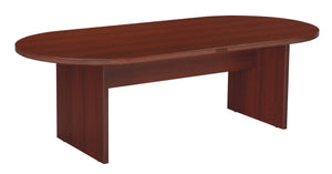 OSP Home Furnishings Napa Racetrack Executive Conference Table Seats Ten with Veneer Finish and Cable Management Mahogany NAP-36-MAH