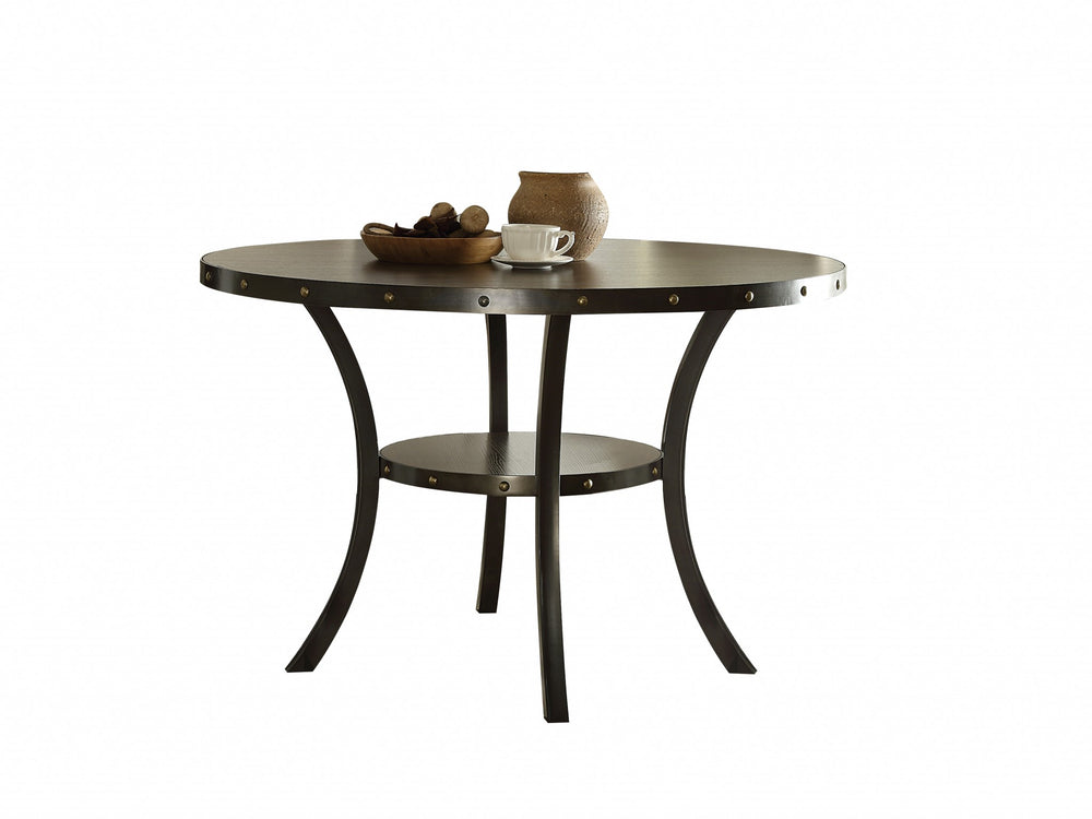 Homeroots 48" Oak Round Dining Table  Mdf 286012