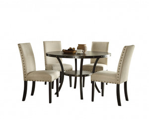 Homeroots 48" Oak Round Dining Table  Mdf 286012