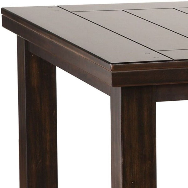42 Inch Espresso Finish Round Dining Table Compact Kitchen Seating for Modern Homes
