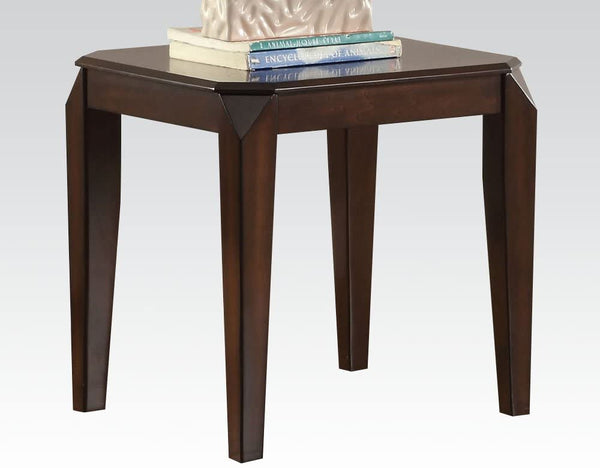 Homeroots 23" Dark Brown Solid Wood End Table   286041