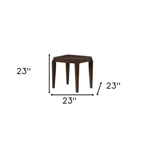 HomeRoots 23" Dark Brown Solid Wood End Table – Timeless Design, Durable Craftsmanship, Versatile for Any Space! 286041