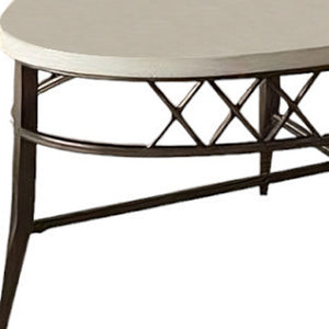 Homeroots Three Piece Black And Faux Marble Coffee And End Table Set   286069