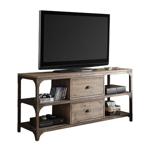 HomeRoots 60" Stylish TV Stand with Open Shelves & Enclosed Storage for Modern Living Room & Home Office Use 286073
