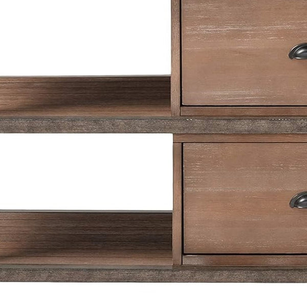HomeRoots 60" Stylish TV Stand with Open Shelves & Enclosed Storage for Modern Living Room & Home Office Use 286073