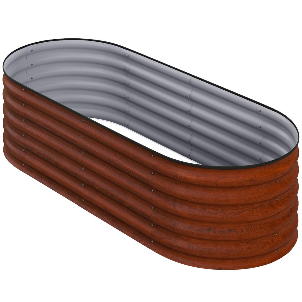 English Elm Outsunny 5' X 2' Galvanized Metal Raised Garden Bed Kit - Easy Diy Elevated Planter For Herbs & Veggies W2225P200927-GIGA