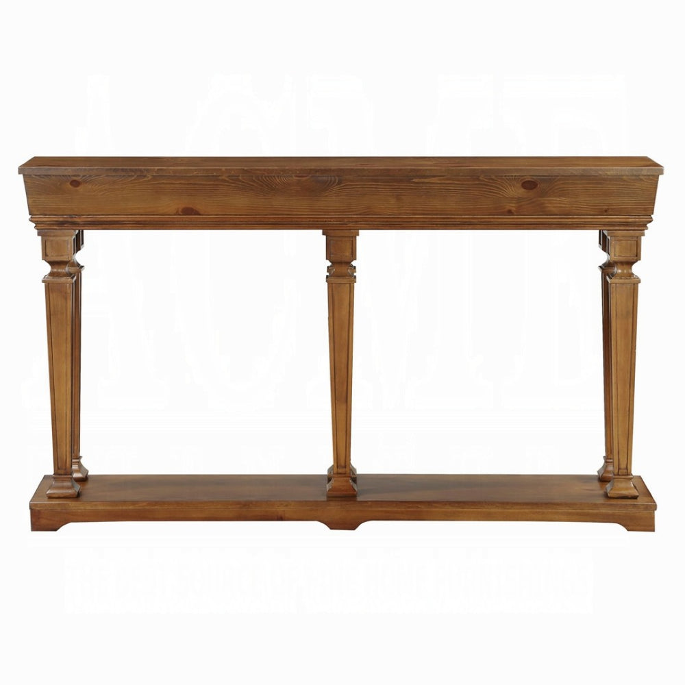 HomeRoots 72" Oak Console Table - Stylish Multi-Functional Shelf for Living Room, Entryway, or Office Decor 72" 286114