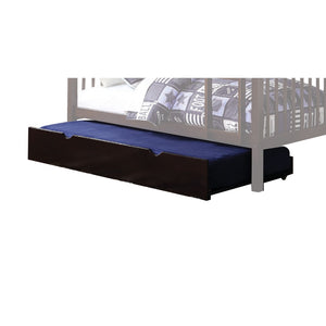 HomeRoots Deep Brown Pull-Out Trundle Bed for Under-Bed Storage & Extra Sleeping Space - Modern & Functional! 286133