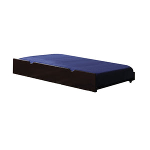 HomeRoots Deep Brown Pull-Out Trundle Bed for Under-Bed Storage & Extra Sleeping Space - Modern & Functional! 286133