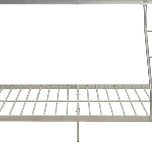 Homeroots 78" X 56" X 67" Silver Metal Twin Over Full  Bunk Bed Silver Metal 286162