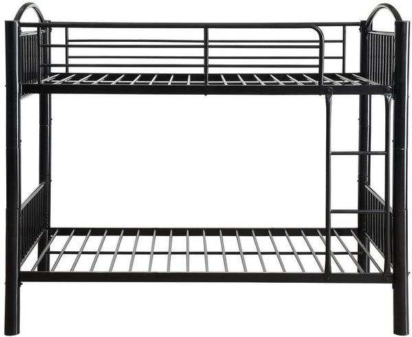 Homeroots 78" X 44" X 67" Twin Over Twin Black Metal Bunk  Bed  Metal 286163