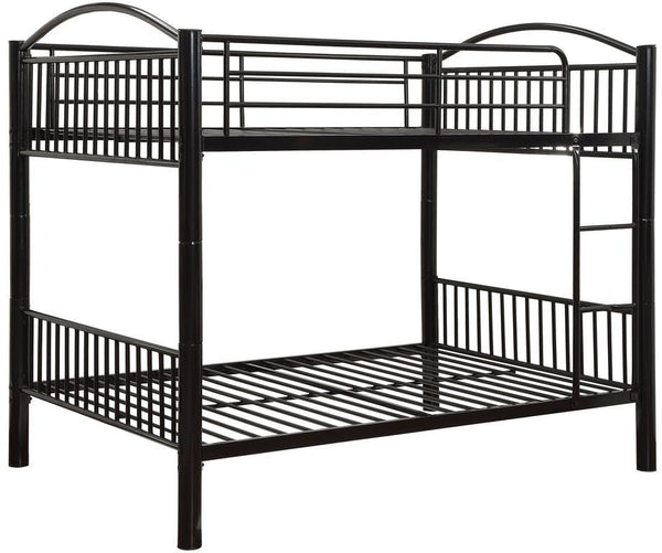 Homeroots 78" X 56" X 67" Black Metal Full Over Full Bunk Bed  Metal 286165