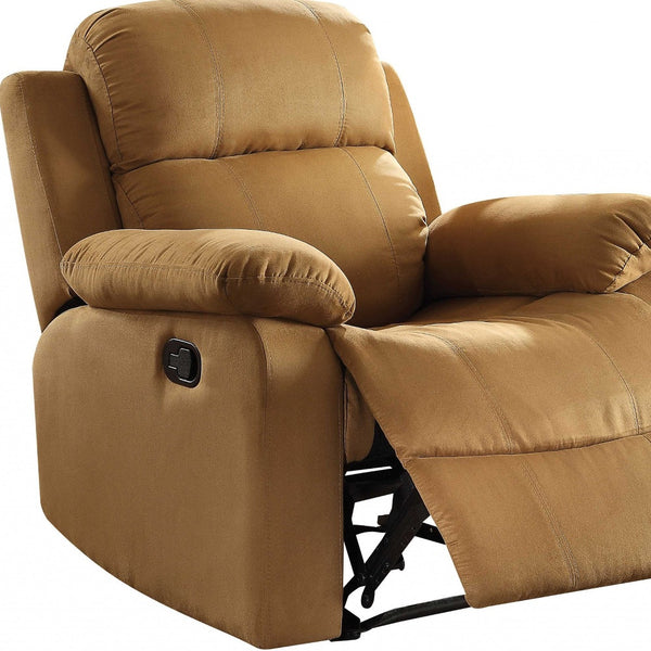 Homeroots 36" Brown Microfiber Recliner Brown  286170