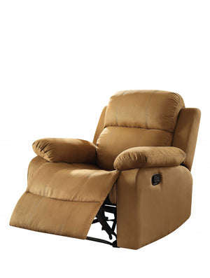 Homeroots 36" Brown Microfiber Recliner Brown  286170