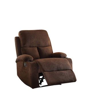 Homeroots 32" Chocolate Linen Recliner Chocolate  286182