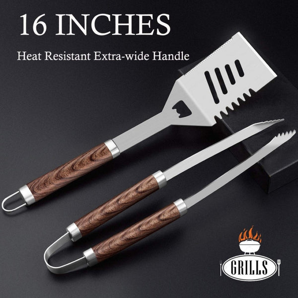 English Elm Stainless Steel 26 Piece Bbq Tool Kit with Carrying Case for Outdoor Grilling W2181P481253