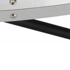 Homeroots 46" Natural And Black Iron Round Coffee Table   286244