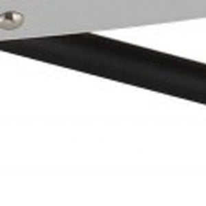 Homeroots 46" Natural And Black Iron Round Coffee Table   286244