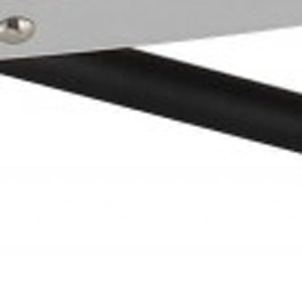 Homeroots 46" Natural And Black Iron Round Coffee Table   286244