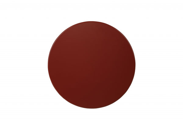 Homeroots Pop Of Color Red Finish Side Table Red  286289