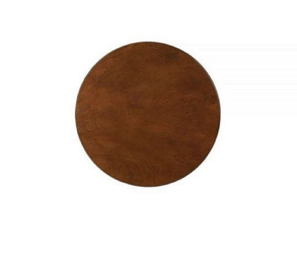HomeRoots 24" Brown Solid Wood Round End Table with Lower Shelf for Stylish Storage and Versatile Use 286290