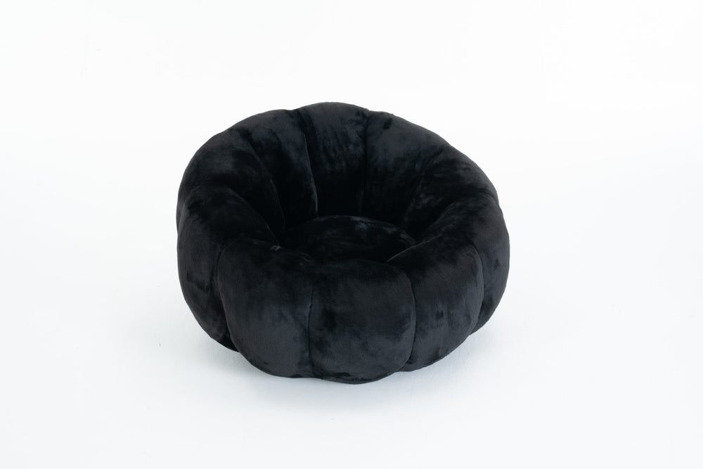 English Elm Adult Floral Bean Bag Chair Plush Faux Fur Single Seater for Bedroom Reading Nook W2012P399199