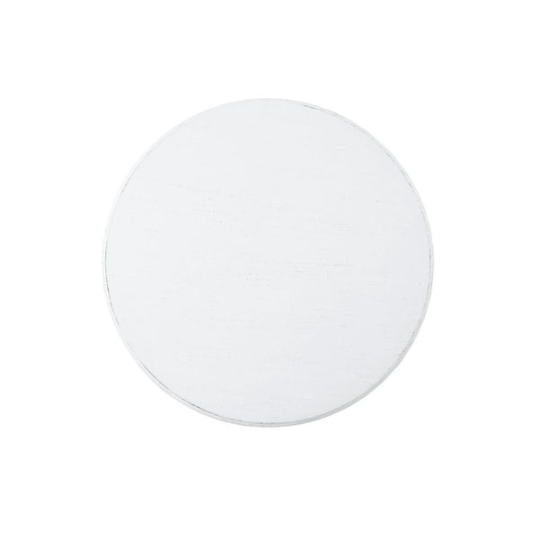 HomeRoots 22" Round Pedestal End Table – Timeless Cottage Charm for Living Rooms, Bedrooms, and More! White 286298