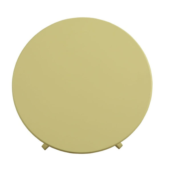 HomeRoots 22" Light Yellow Round Pedestal End Table – Chic Cottage Style for Any Room, Versatile & Durable Design 286299