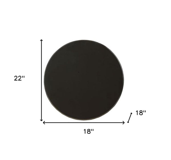 HomeRoots 22" Round Pedestal End Table – Timeless Cottage Charm for Living Rooms, Bedrooms, and More! Black 286300