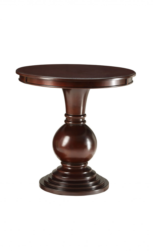 Homeroots 26" Brown Solid Wood Round End Table Espresso  286304