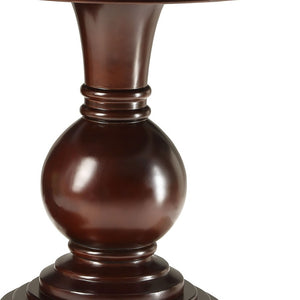 Homeroots 26" Brown Solid Wood Round End Table Espresso  286304