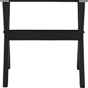 HomeRoots 24" Black Wood End Table with Drawer - Stylish X-Cross Legs, Ideal for Living Rooms & Bedrooms 286307