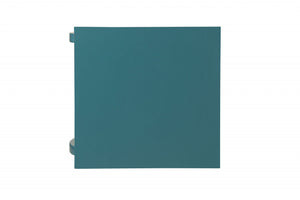 Homeroots Pop Of Color Bow Leg Square End Or Side Table Teal  286312