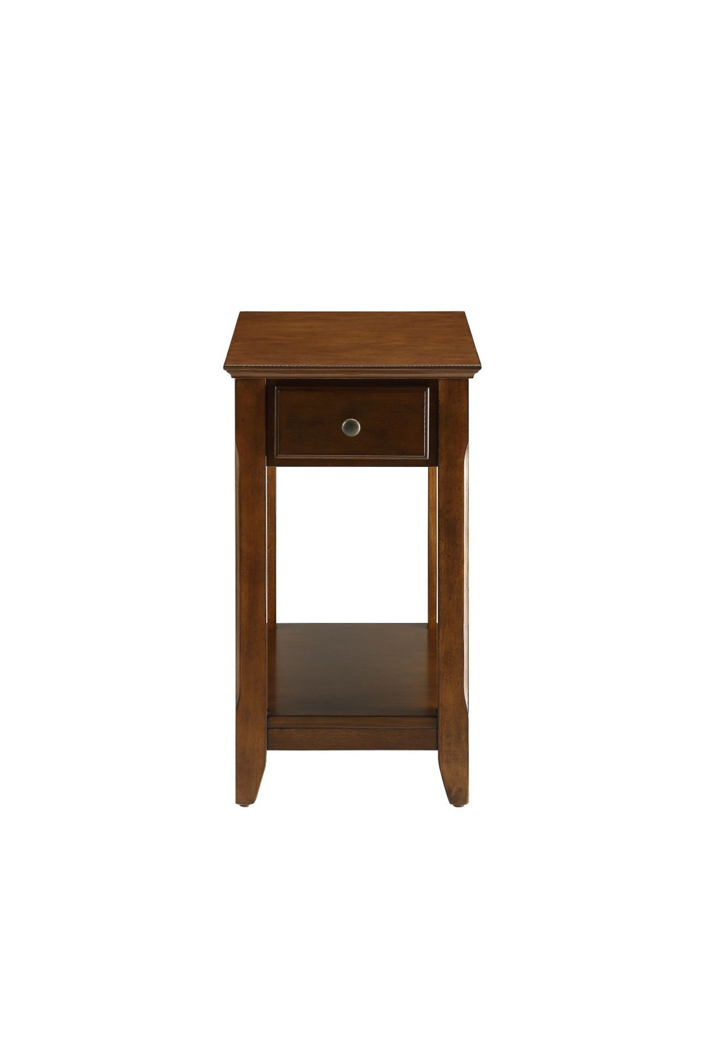 HomeRoots 23" Brown Solid Wood End Table – Chic Storage Solution for Small Spaces with Timeless Design and Versatility Walnut 286314