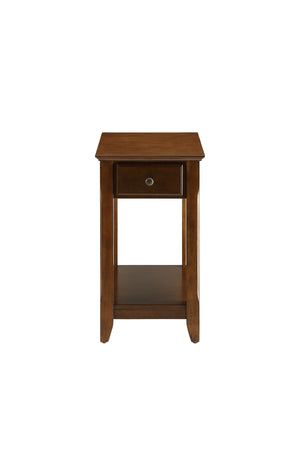 Homeroots 23" Brown Solid Wood End Table Walnut  286314