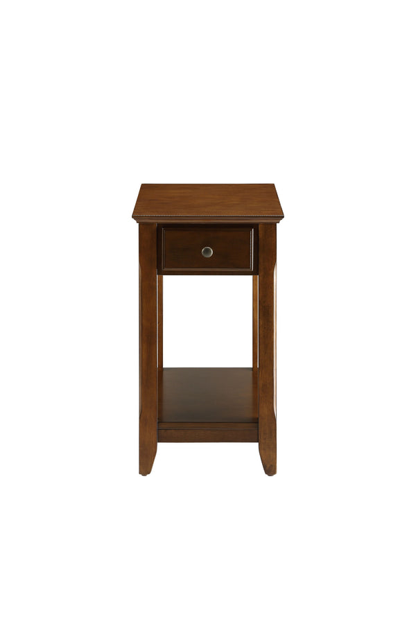 Homeroots 23" Brown Solid Wood End Table Walnut  286314
