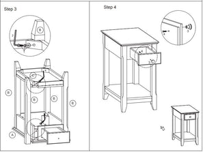Homeroots 23" Brown Solid Wood End Table Walnut  286314