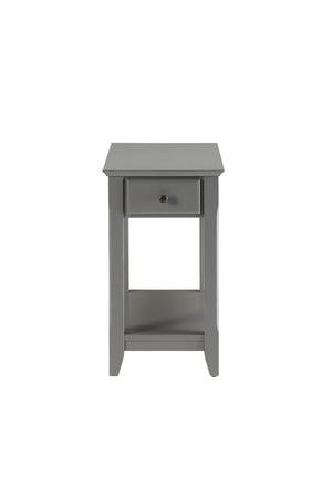 Homeroots 23" Gray Solid And Manufactured Wood End Table Gray  286315