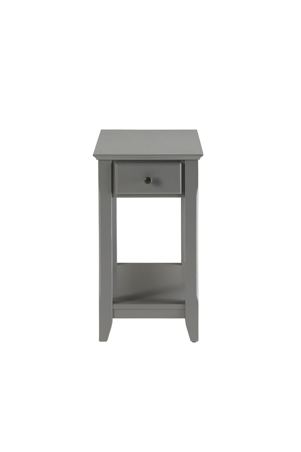 Homeroots 23" Gray Solid And Manufactured Wood End Table Gray  286315