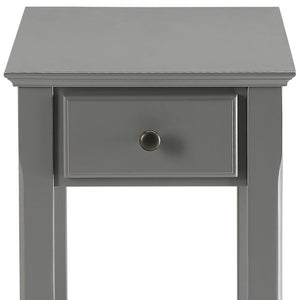 Homeroots 23" Gray Solid And Manufactured Wood End Table Gray  286315