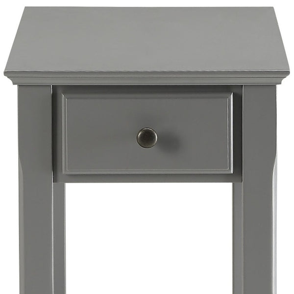 Homeroots 23" Gray Solid And Manufactured Wood End Table Gray  286315