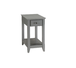 Homeroots 23" Gray Solid And Manufactured Wood End Table Gray  286315
