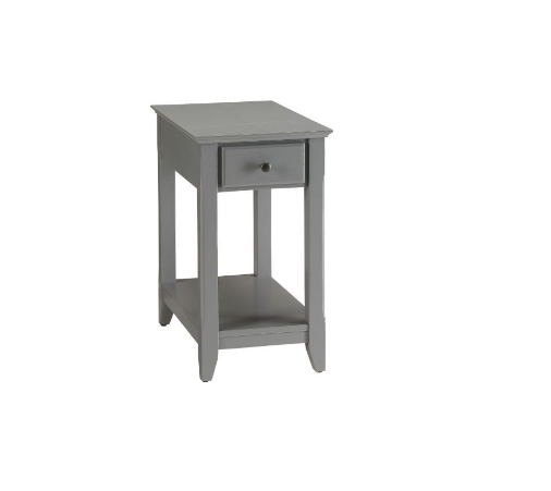 Homeroots 23" Gray Solid And Manufactured Wood End Table Gray  286315
