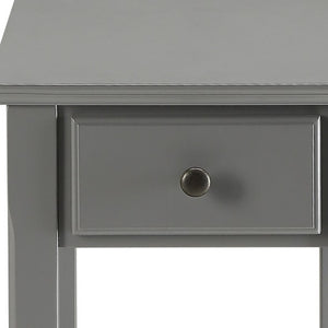 Homeroots 23" Gray Solid And Manufactured Wood End Table Gray  286315