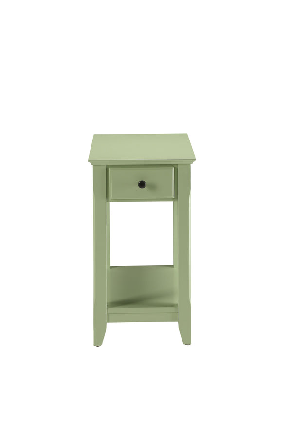 Homeroots 23" Pale Green Single Drawer End Table Light Green  286316