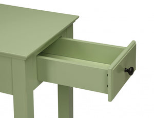 Homeroots 23" Pale Green Single Drawer End Table Light Green  286316