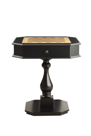 HomeRoots 28" Octagon Console Table in Brown and Tan - Modern Geometric Accent for Stylish Entryways and Living Rooms Black 286319