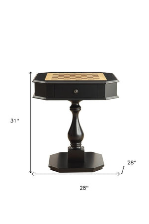HomeRoots 28" Octagon Console Table in Brown and Tan - Modern Geometric Accent for Stylish Entryways and Living Rooms Black 286319